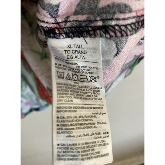 NEW Old Navy Floral Linen Blend Cami Dress XL TALL Short Boho Summer Sleeveless - Picture 11 of 12
